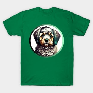 A Brown & White Havanese Dog in a Green Highlight T-Shirt